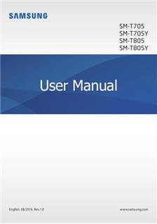 Samsung Galaxy Tab S 10.5 (Wifi) manual. Tablet Instructions.